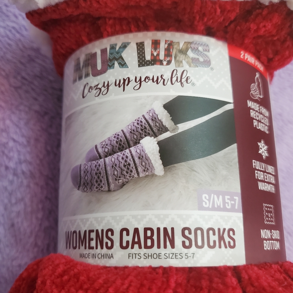 NWT Women's Muk Luks Cabin Socks - Picture 2 of 5